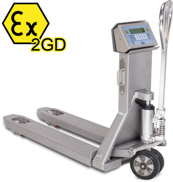 TPWX2GDI "HAZARDOUS ZONE" SERIES STAINLESS STEEL ATEX PALLET TRUCK SCALE
