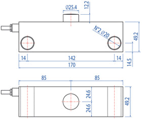 DSBI SERIES DOUBLE SHEAR BEAM STAINLESS STEEL LOAD CELLS
