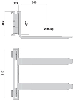 "LTW" SERIES WEIGHING SYSTEM ON FORKHOLDER PLATE
