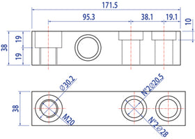 SBX-1K SERIES SHEAR BEAM LOAD CELLS, from 3000kg to 4500kg