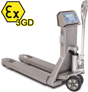 TPWX3GDI "HAZARDOUS ZONE" SERIES STAINLESS STEEL ATEX PALLET TRUCK SCALE